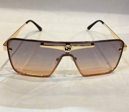 CUG Golden Frame Orange Black Shade Sunglass 58371 64 16-144 C6