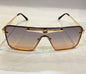 CUG Golden Frame Orange Black Shade Sunglass 58371 64 16-144 C6