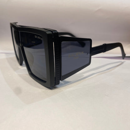 LAB Matte Black Frame Black Shade Unisex Sunglasses BPS 107F