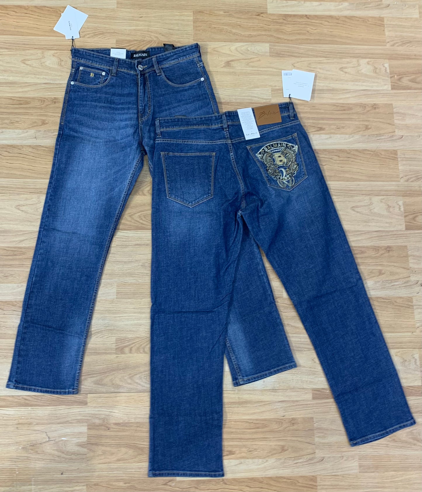 Lab Blue Jeans with Back Pocket Embroidery Premium Quality Regular Jeans 201801