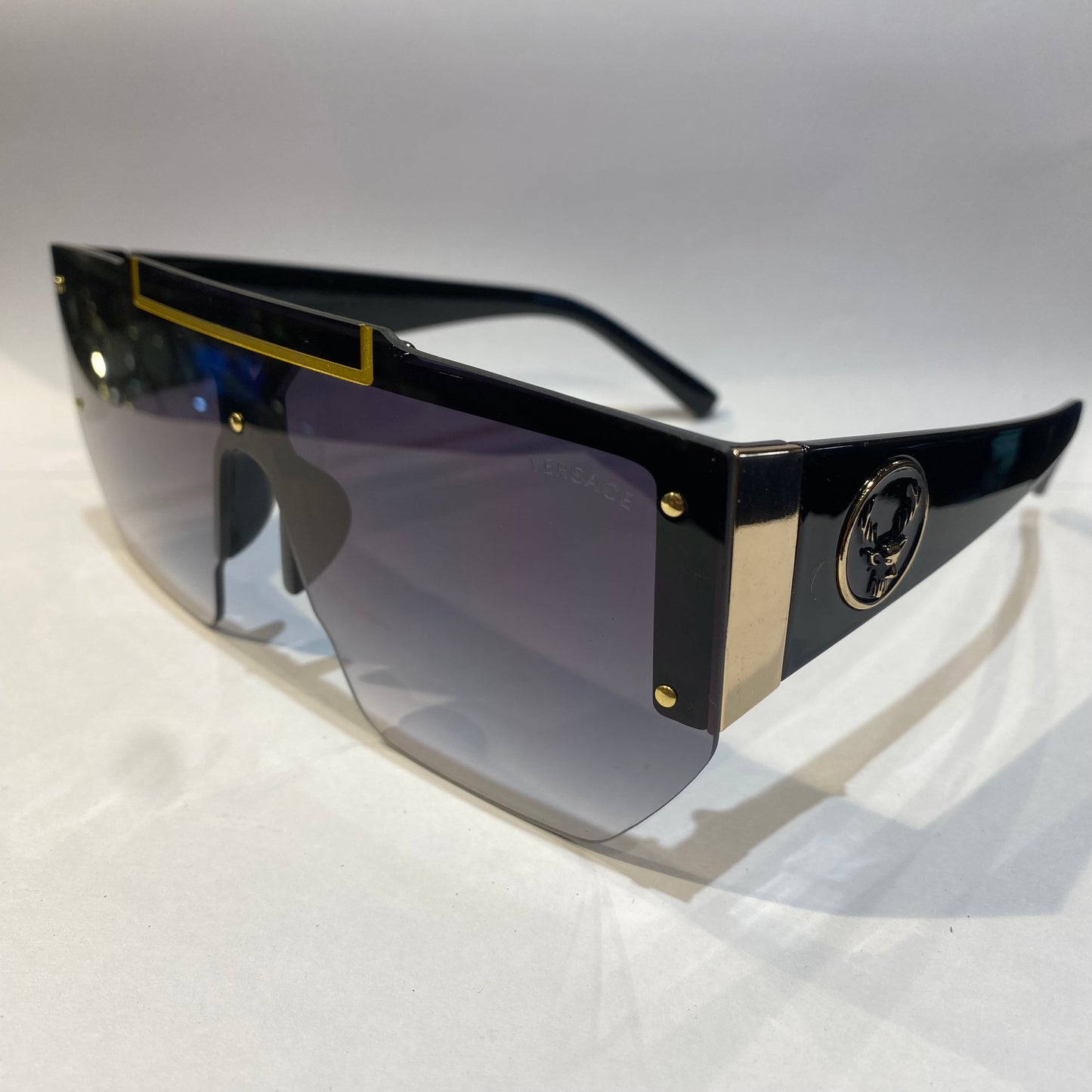 REV Glossy Black Frame Trancy Black Shade Unisex Sunglasses 6961 149 140