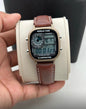 SAC Brown Leather Strap Copper Black Dial Watch digital square Sports Watch 990293