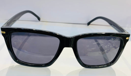 SOB Glossy Black Frame Black Shade Premium Quality Sunglass 2417 56 19-145