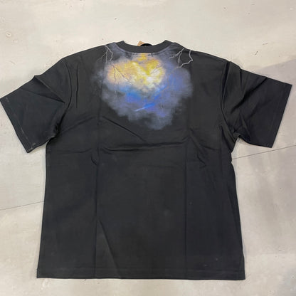 OUTLIER Black Colour with Colour Print Blue Purple Yellow Imported tShirt OL530