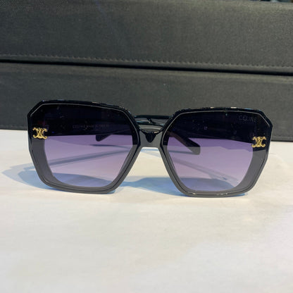 Lec Black Frame Black Shade Unisex Sunglass 6258 66 15 145