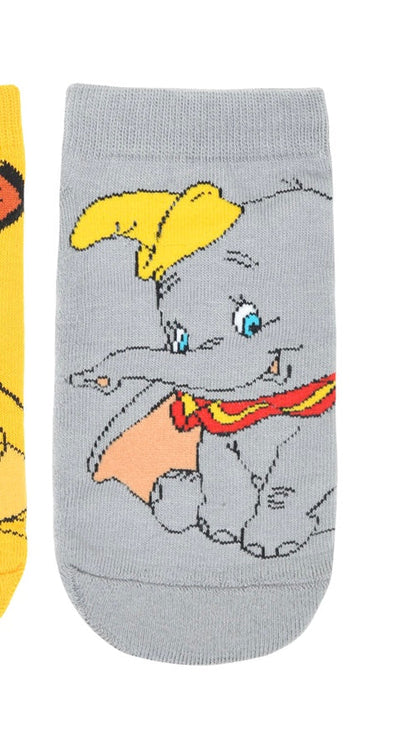 BALENZIA X DISNEY CHARACTER CUSHIONED ANKLE SOCKS FOR WOMEN-DUMBO (PACK OF 1 PAIR/1U)-,GREY