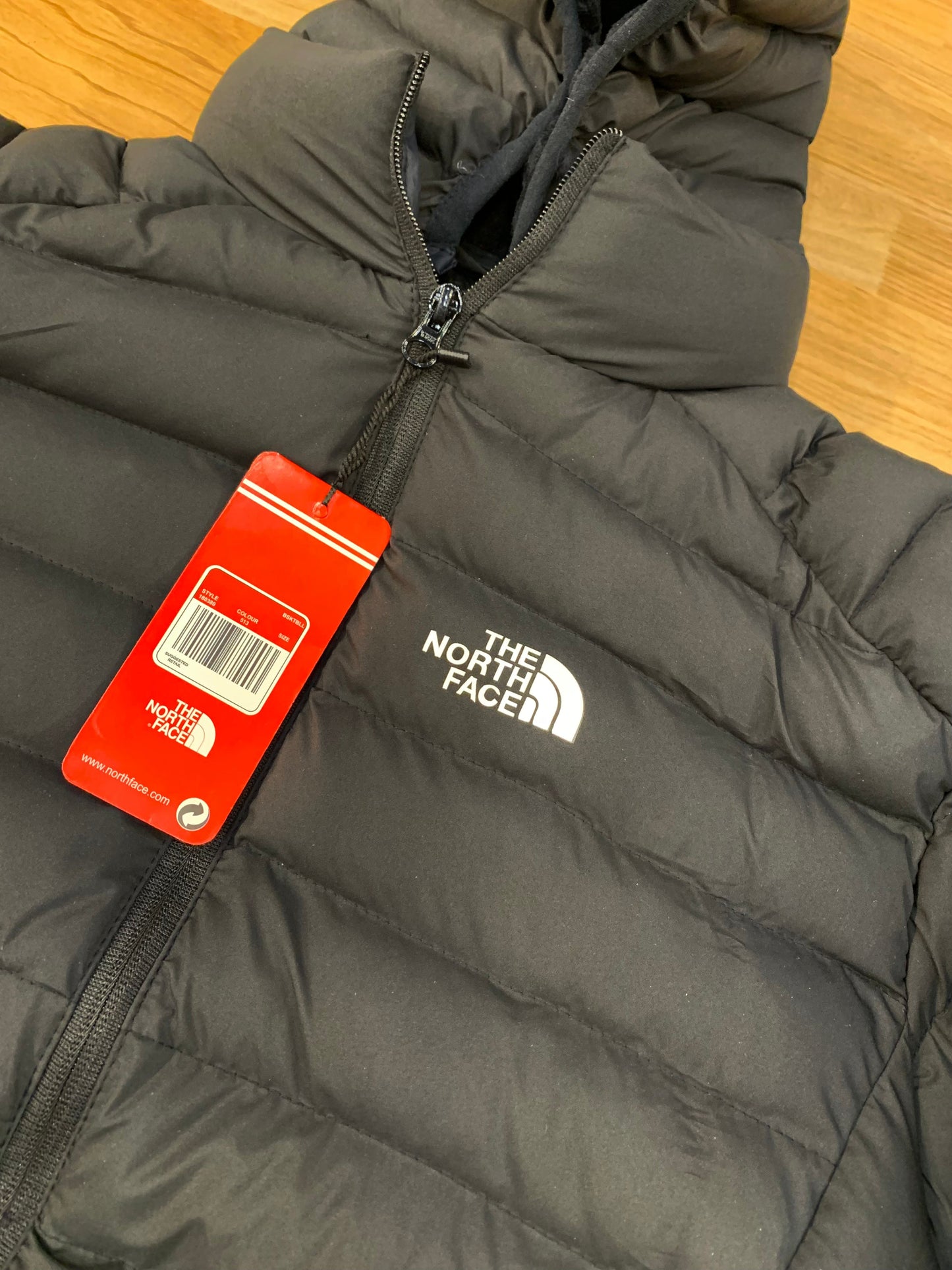 North Face Black Colour Puffer Hoodie Unisex Jacket 65674