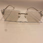 LEC Frameless Trancy Shade Silver Stick Unisex Sunglasses 98264 58 18 140