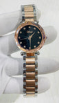 Oid Silver Copper Chain Glittery Black Stud Dial Ladies watch 990301