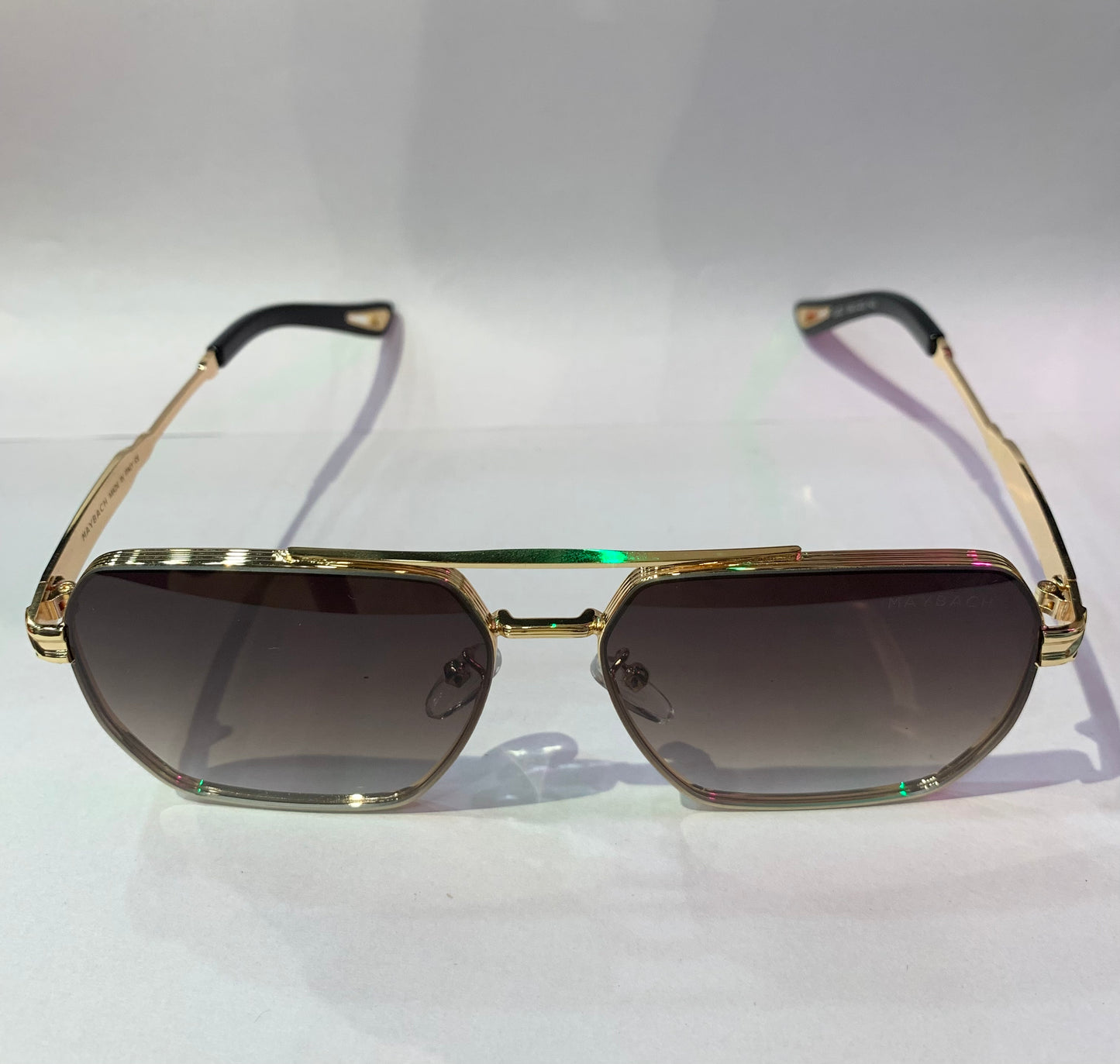 YAM Golden Frame Brown Shade Unisex Premium Quality Sunglass 2537 56 22-143