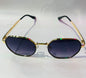 NEF Golden Frame Black Shade Unisex Premium Quality Sunglass 2385 53 19-142
