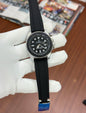 LOR Black Silicon Strap Black Silver Ring Black Dial Men Watch 989743