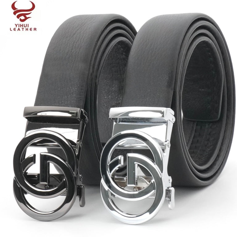 Cug Multi Colour Buckle Black Leather Ladies Belt 87474