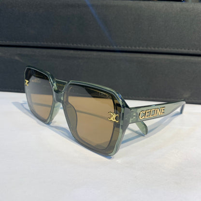 Lec Green Transi Frame Brown Shade Unisex Sunglass 6258 66 15 145