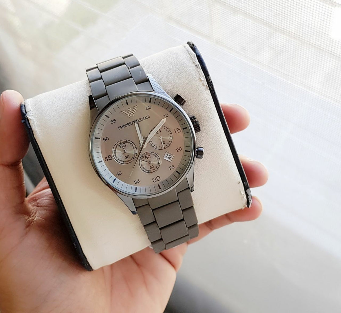 Mra Gray Silicone Chain Gray Dial Men Watch 990693