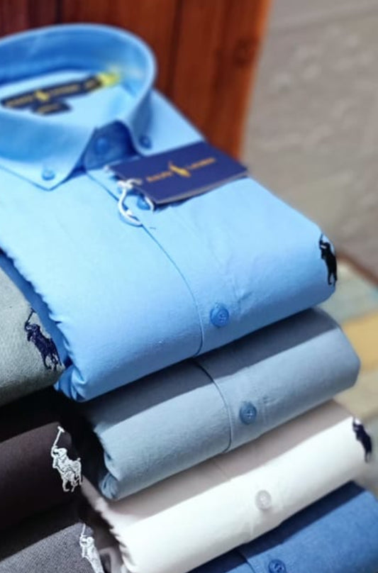 LAR LOP White Colour With Plain Design Casual Mens Shirt 80811