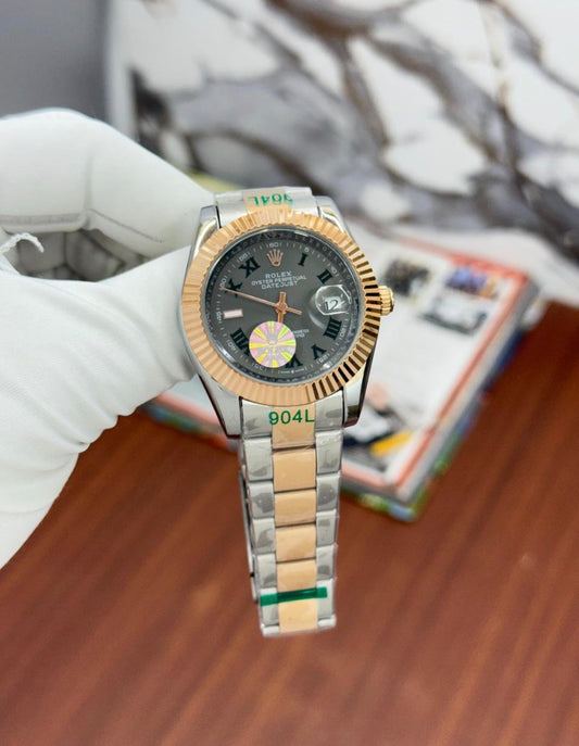 Lor Sliver Copper Chain Gray Dial Japanese Machinery Automatic Men's Watch 990119