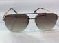 UOL LOU Gold Frame Brown Shade Unisex Sunglass 23190 58 14 142