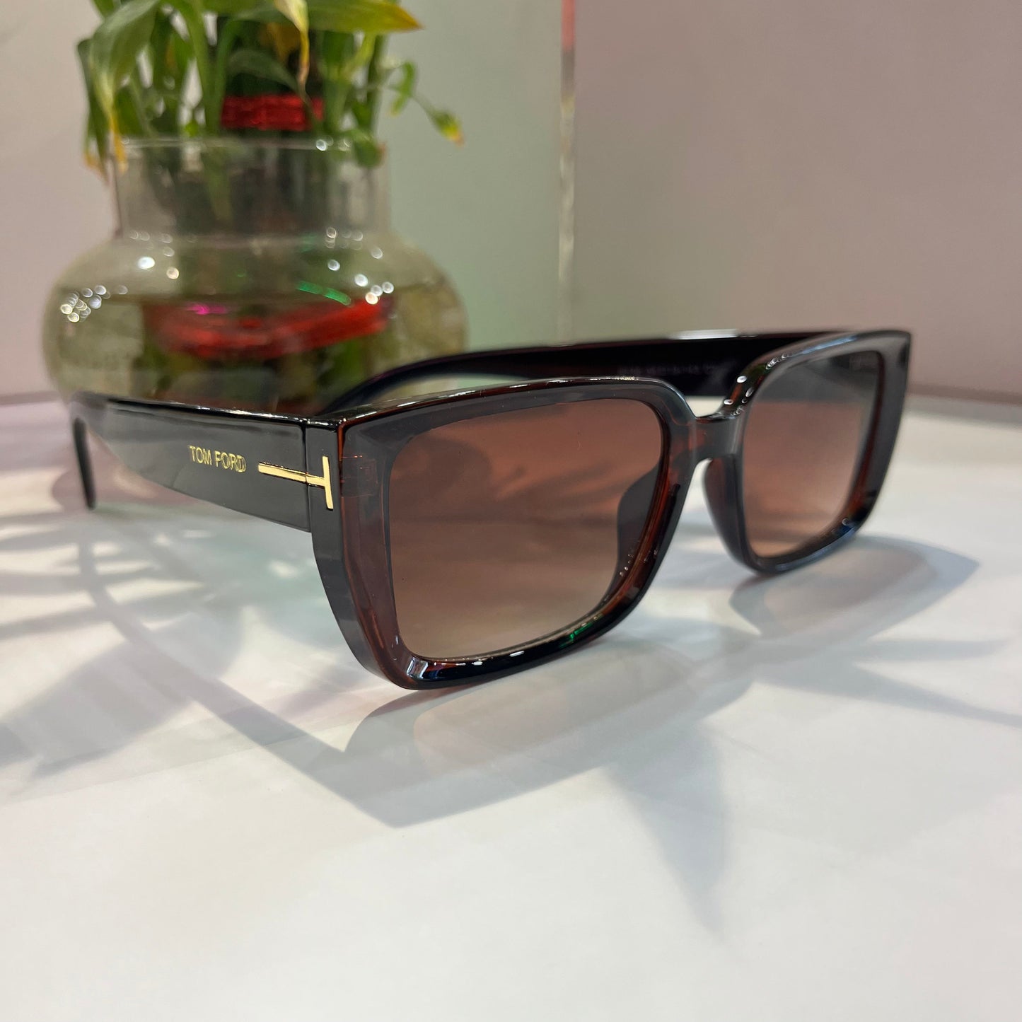 Mot Glossy Brown Frame Brown Shade Heavy Quality Sunglass 61345419143C2