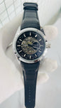 Sit Black Leather Silver Ring Black Dial Automatic Men’s Watch 990417