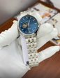 IES Silver Chain Blue Dial Automatic Men Watch 989508
