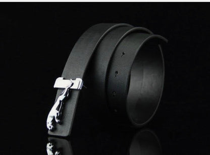 GAJ Multi Colour Buckle Black Leather Ladies Belt 87470