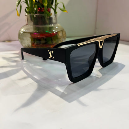 Uol Matte Black Frame Black Shade Heavy Quality Sunglass 15026113145