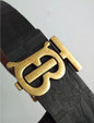 RUB Golden Buckle Black Men Belt 201113