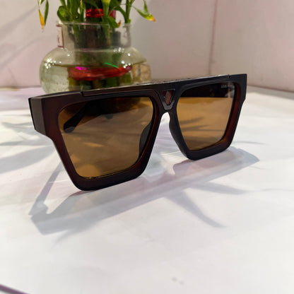 Uol Matte Brown Frame Brown Shade Heavy Quality Sunglass 15026113145