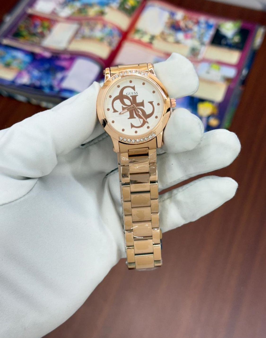 EUG Copper Chain White Dial Ladies Watch 990248