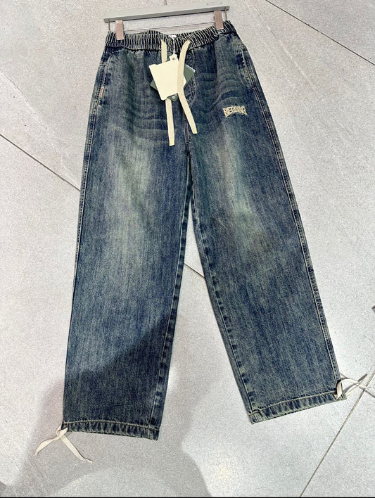 Korean style Blue Colour Brown Shade jeans Pants Straight Fit 2099