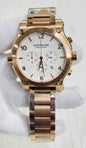 NOM MON Silver Copper Chain White Dial Heavy Chronograph Men’s Watch 990015