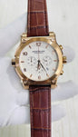 NOM MON Brown Strap Copper Ring White Dial Heavy Chronograph Men’s Watch 990019