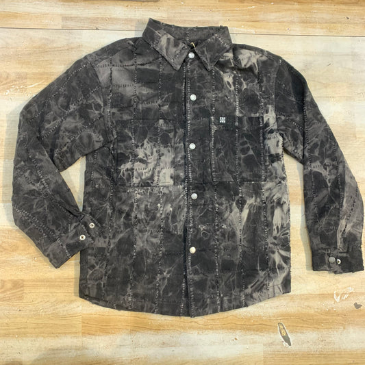 MORN DRE Black Smoke Grey Denim Rugged Design Premium Quality Oversized Men’s Shacket 2588