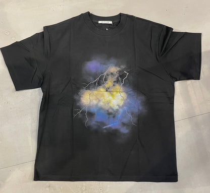 OUTLIER Black Colour with Colour Print Blue Purple Yellow Imported tShirt OL530