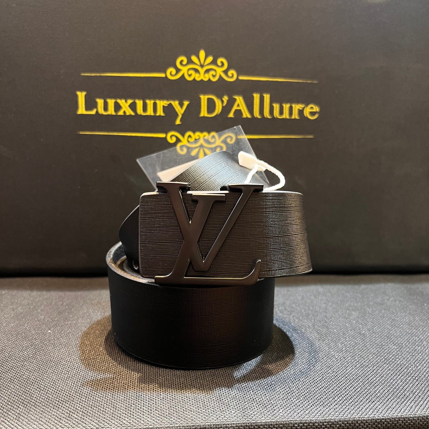 Vl  Black Strap Black Buckle Men’s Belt 64654