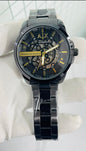 MRA Aix Black Chain Black Golden Dial Automatic Men’s Watch 990343