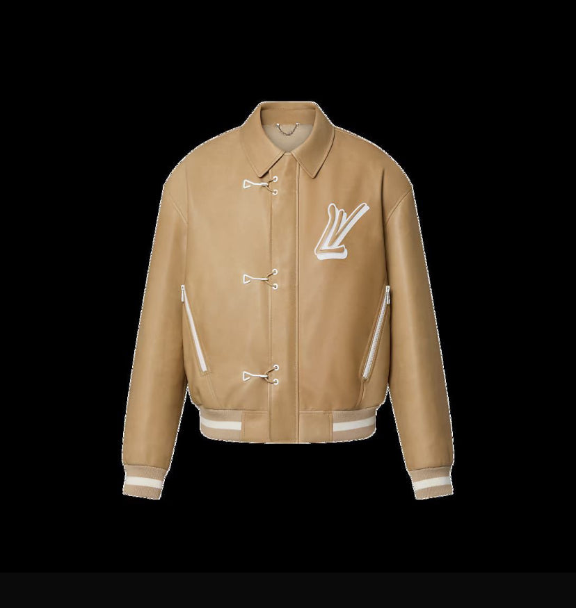 UOL  Brown Colour With Front  Embroidery Premium Quality Varsity Jacket 90954