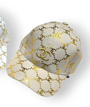 AHC Beige Color Gold Print Cap 10828