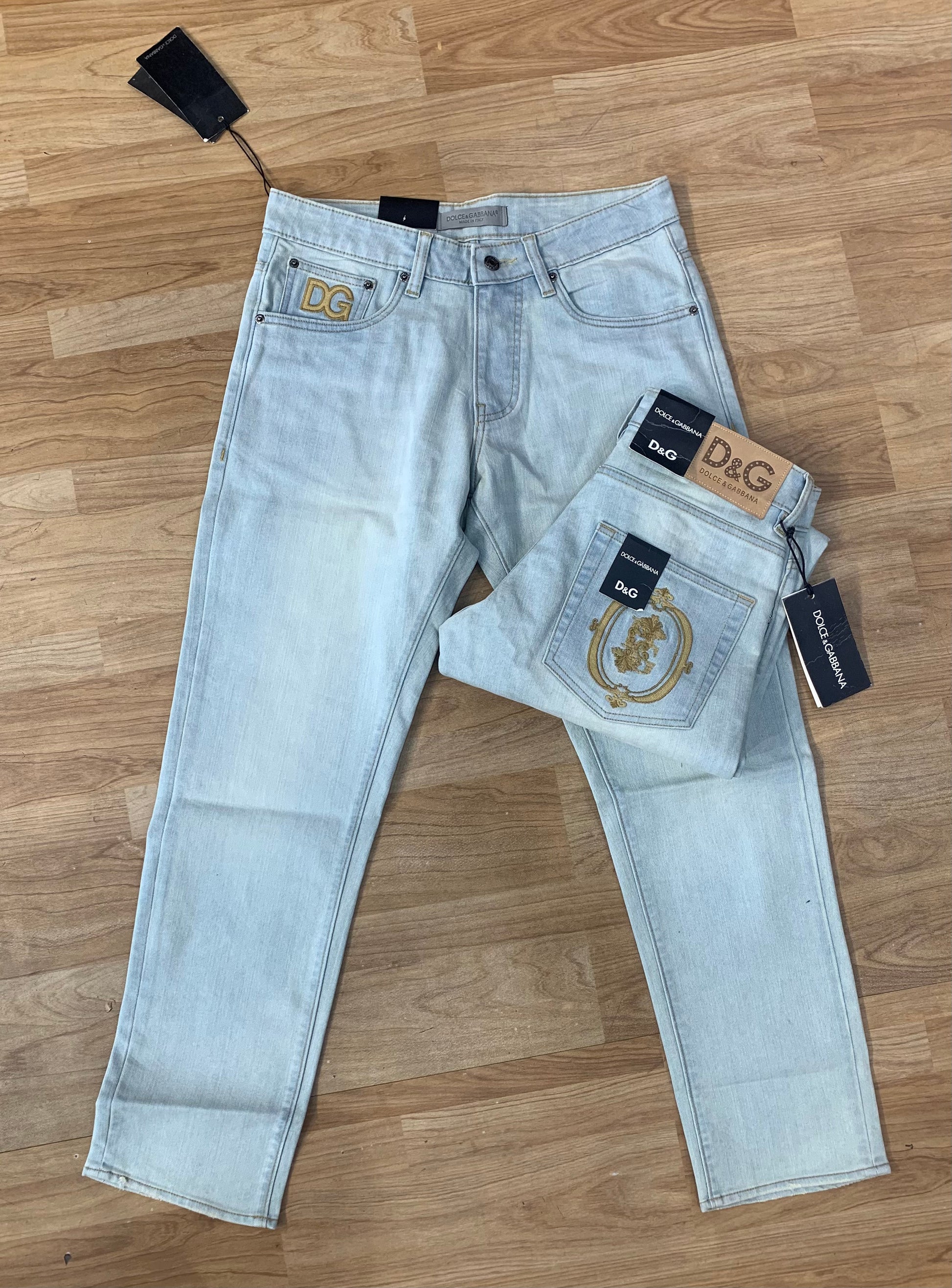 LOD ICE Blue Colour With Back Pocket Embroidery Design Premium