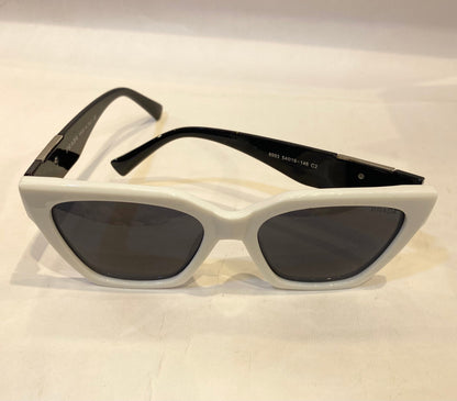ARP White Frame Black Stick Black Shade Sunglass 8993 54 19-146 C2