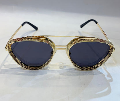 MAR RAM Golden Frame Black Shade Sunglass 2171 56 15-146