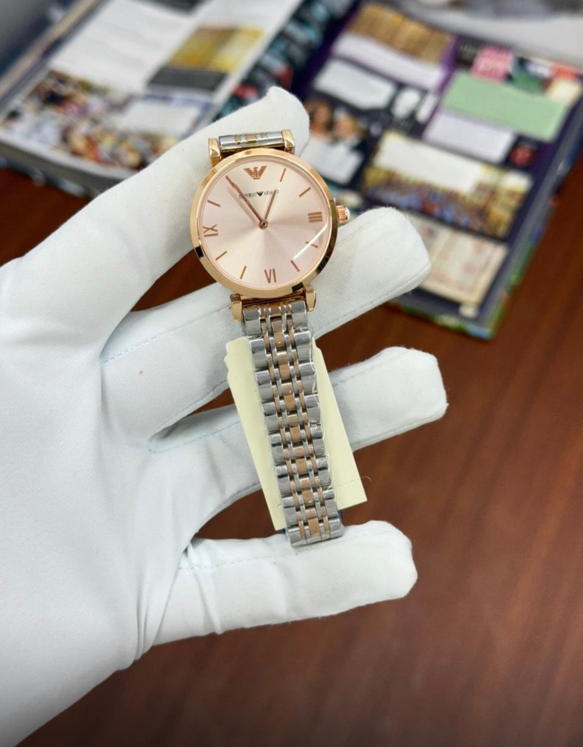 Mra Silver Copper Chain Copper Dial ladies Watch 989565