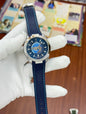 Emo Navy Blue Strap Silver Ring Blue Dial Automatic Men Watch 990332