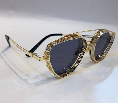 MAR RAM Golden Frame Black Shade Sunglass 2171 56 15-146