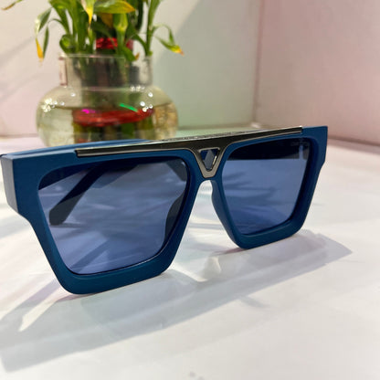 Uol Matte Blue Frame Blue Shade Heavy Quality Sunglass 15026113145