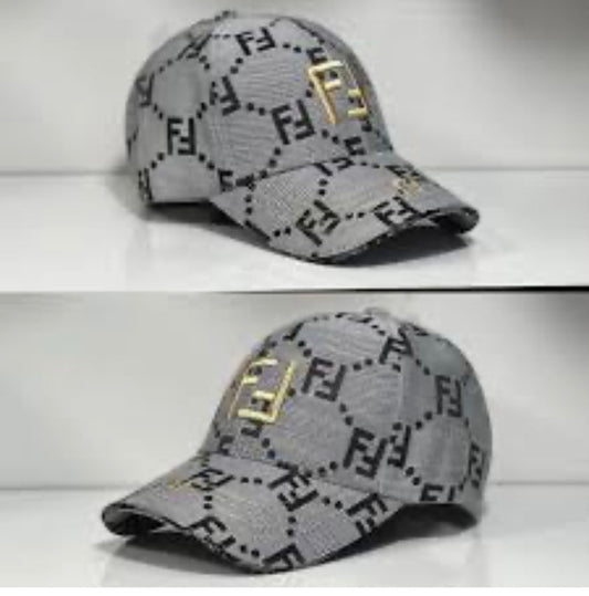 NEF FEN Gray Black Colour Golden  Embroidery Imported Cap 987356