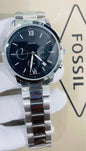 Sof Silver Chain Black Dial Chronograph Working Men Watch 990026