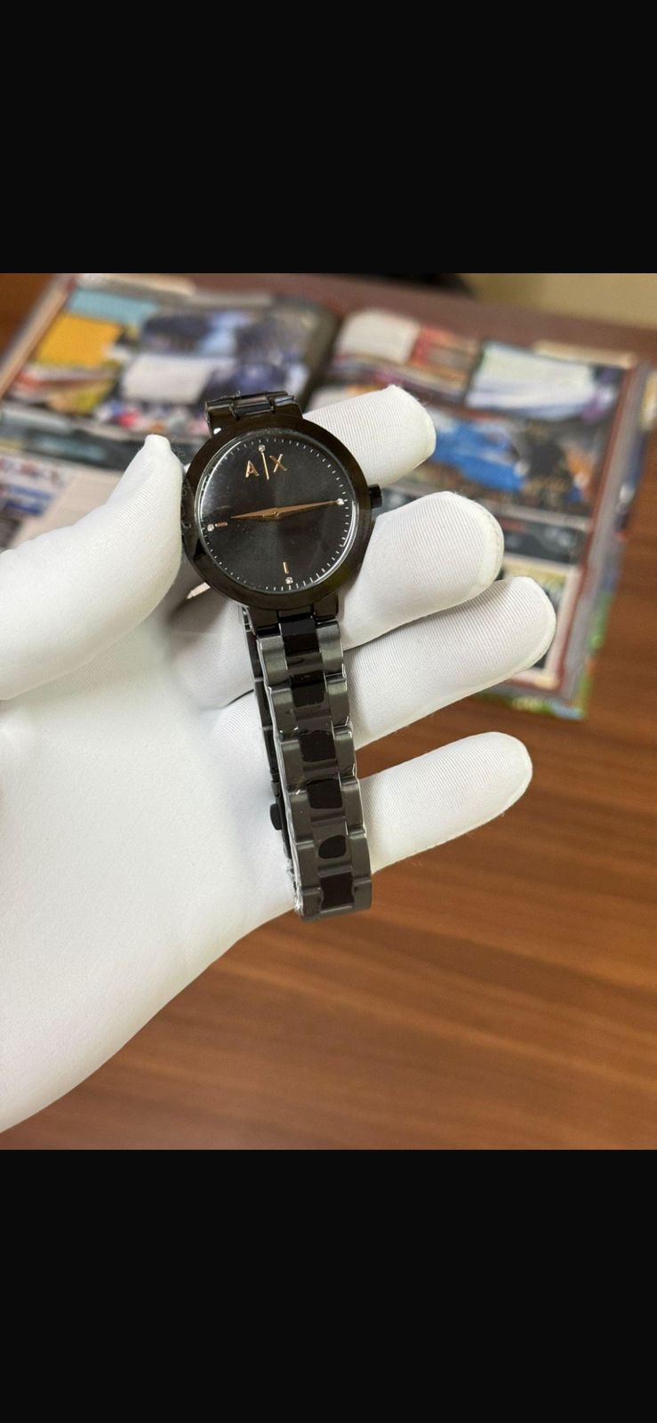 A/X black chain with black dial cooper analog 990568