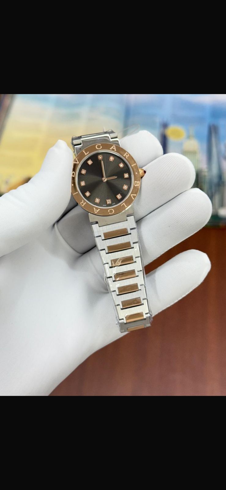 LVB Black Dial Silver Copper Chain 990577